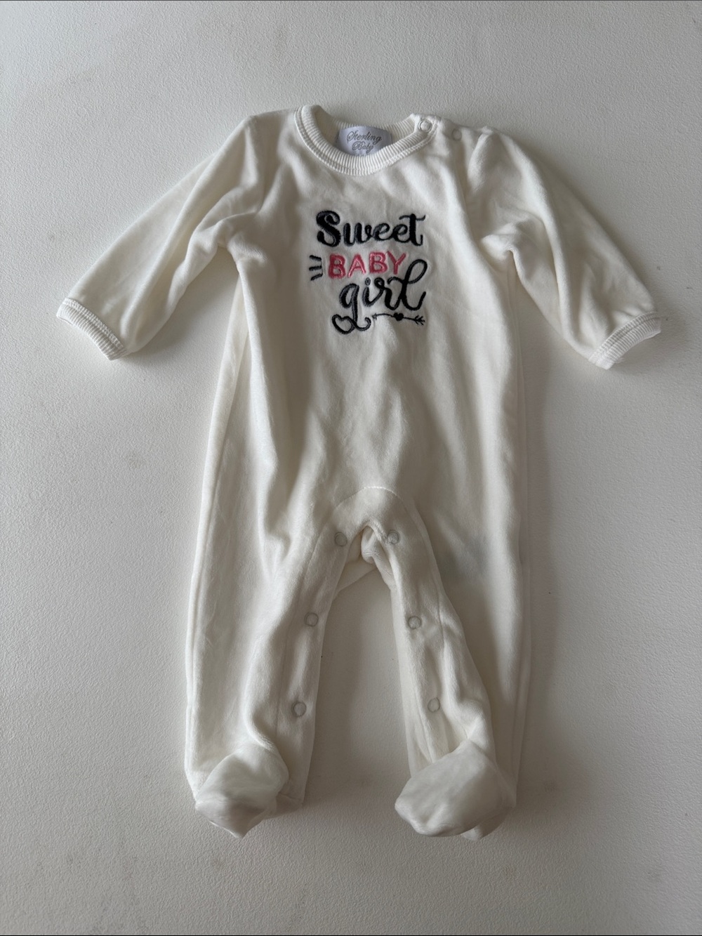 Sterling Baby - Cream One-Piece Fleece Footies